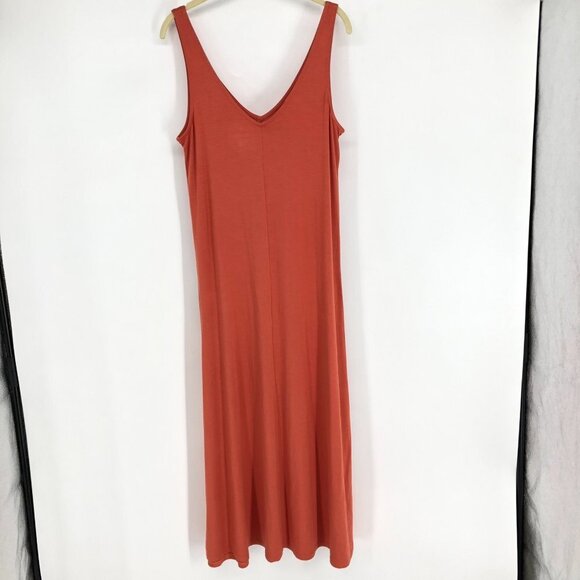 Knix orange Modal V-Neck Sleeveless Flowy Midi Dress in Sunset size M - Picture 4 of 9